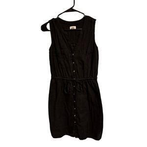 Old Navy Women’s Black Sleeveless Button-Front Sleeveless Dress Small